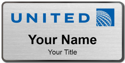 Custom name badges for United Airlines