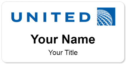 Custom name badges for United Airlines