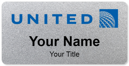 Custom name badges for United Airlines