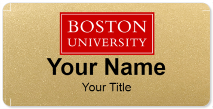 Custom name badges for Boston University