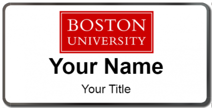Custom name badges for Boston University