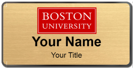 Custom name badges for Boston University
