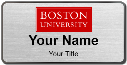 Custom name badges for Boston University