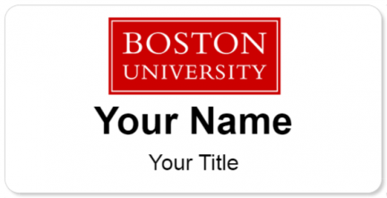 Custom name badges for Boston University
