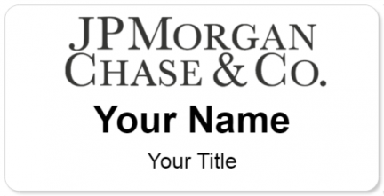 Custom name badges for JP Morgan Chase and Co