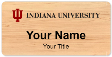 Custom name badges for Indiana University