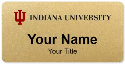 Custom name badges for Indiana University