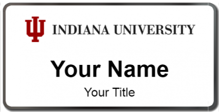 Custom name badges for Indiana University