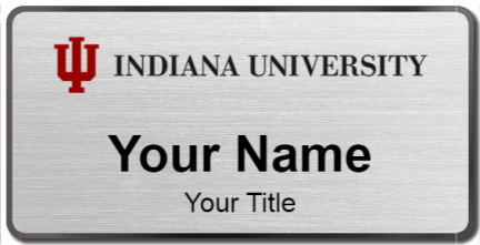 Custom name badges for Indiana University