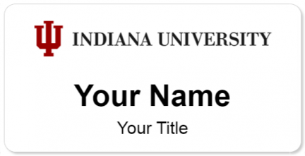 Custom name badges for Indiana University