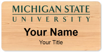 Custom name badges for Michigan State University