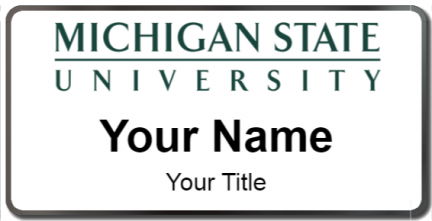 Custom name badges for Michigan State University