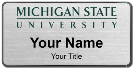 Custom name badges for Michigan State University