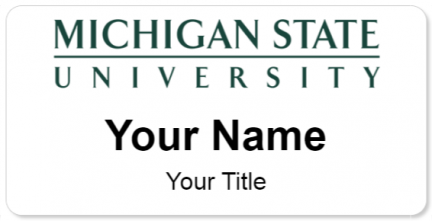 Custom name badges for Michigan State University