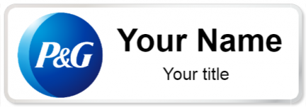 Custom name badges for Proctor and Gamble