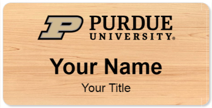 Custom name badges for Purdue University