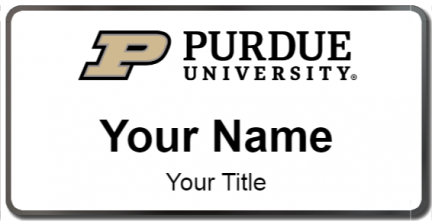 Custom name badges for Purdue University