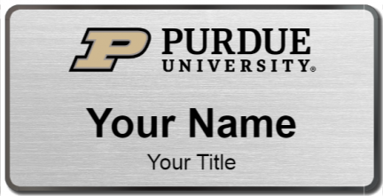 Custom name badges for Purdue University