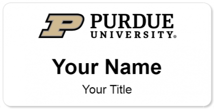 Custom name badges for Purdue University