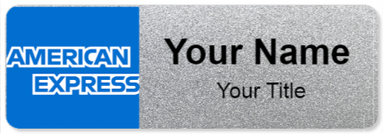Custom name badges for American Express