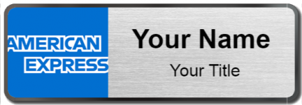 Custom name badges for American Express