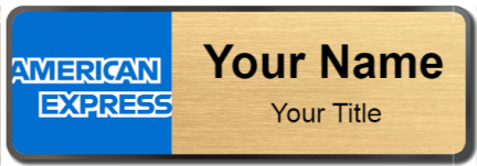 Custom name badges for American Express