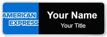 Custom name badges for American Express