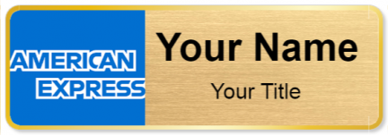 Custom name badges for American Express