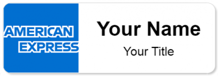Custom name badges for American Express