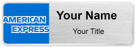 Custom name badges for American Express