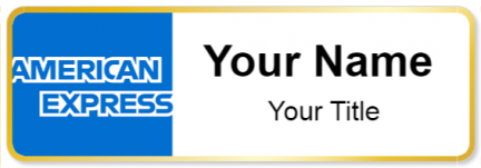 Custom name badges for American Express