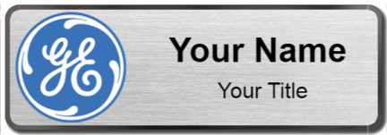 Custom name badges for General Electric