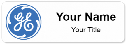 Custom name badges for General Electric