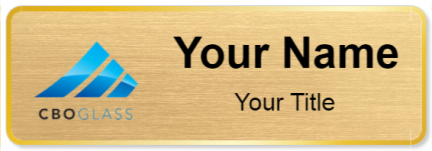 Custom name badges for CBO Glass