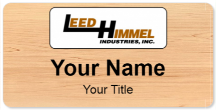 Custom name badges for Leed Himmel Ind