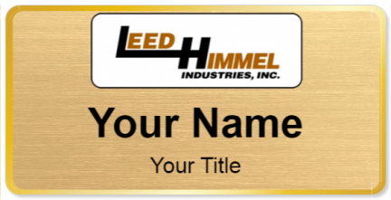Custom name badges for Leed Himmel Ind