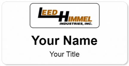Custom name badges for Leed Himmel Ind