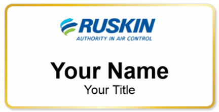 Custom name badges for Ruskin Company