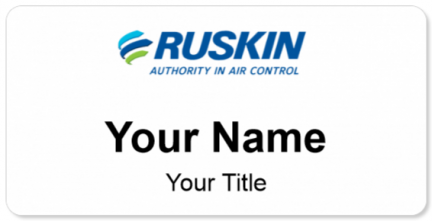 Custom name badges for Ruskin Company