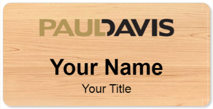 Custom name badges for Paul Davis