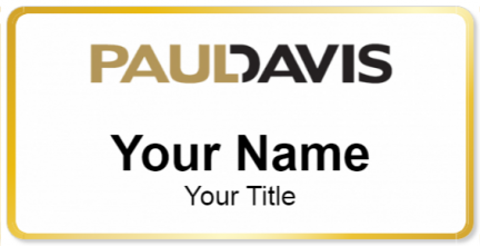 Custom name badges for Paul Davis
