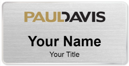 Custom name badges for Paul Davis