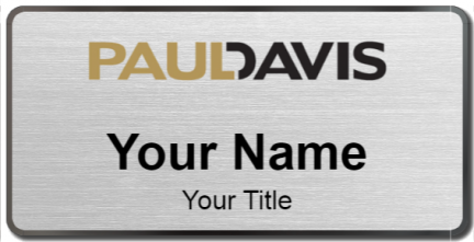 Custom name badges for Paul Davis