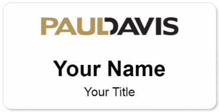 Custom name badges for Paul Davis