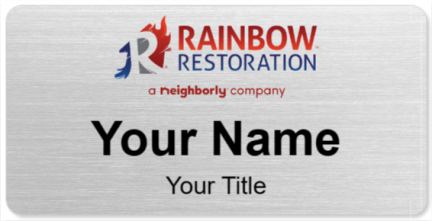 Custom name badges for Rainbow International Restoration