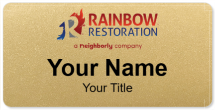 Custom name badges for Rainbow International Restoration