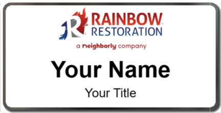 Custom name badges for Rainbow International Restoration