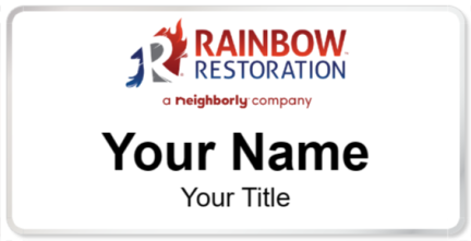Custom name badges for Rainbow International Restoration