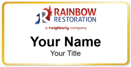 Custom name badges for Rainbow International Restoration