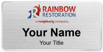 Custom name badges for Rainbow International Restoration